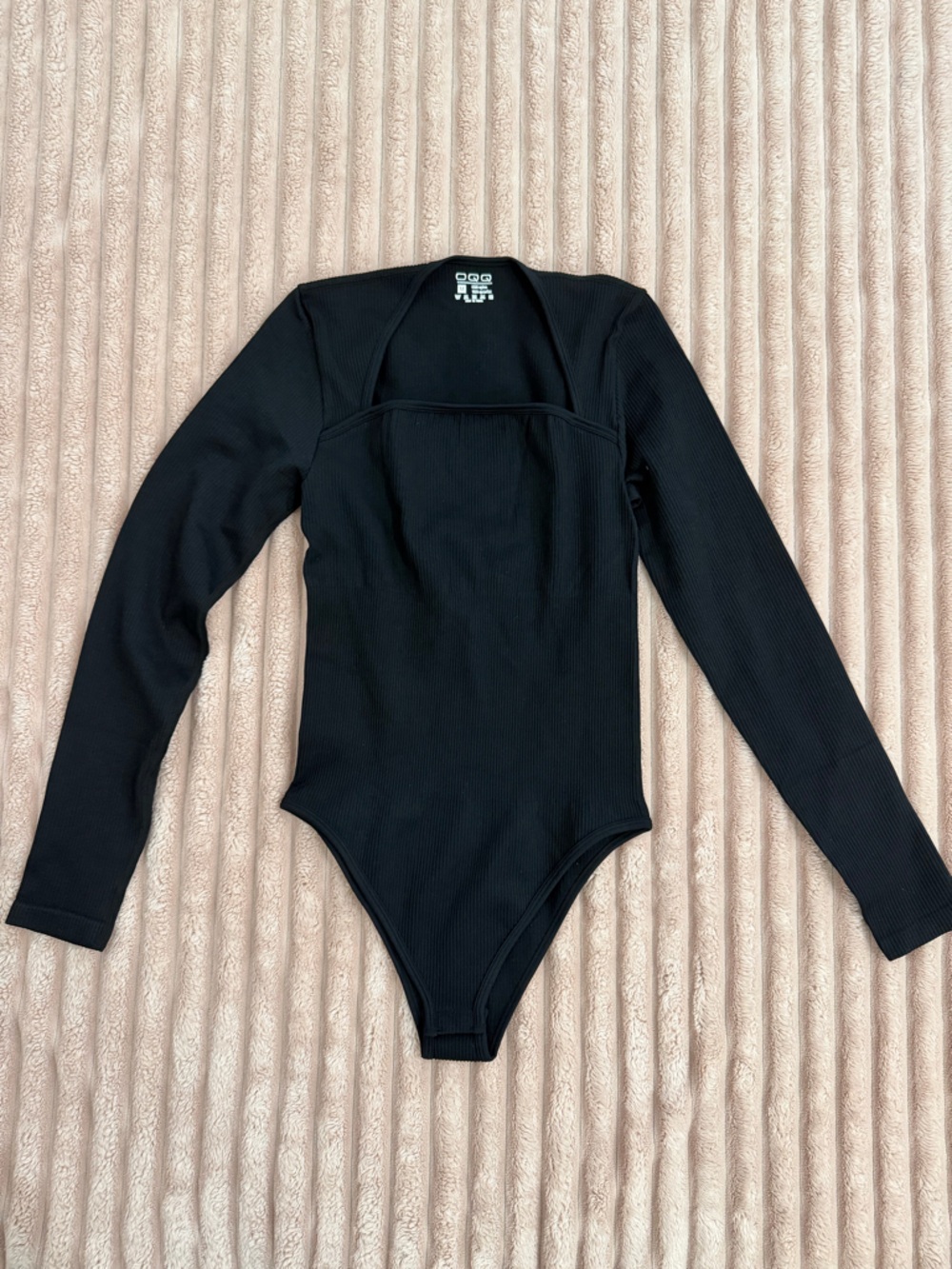 OQQ NWOT Black Ribbed Bodysuit